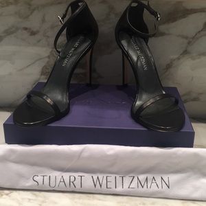Stuart Weitzman Black Strap Shoe